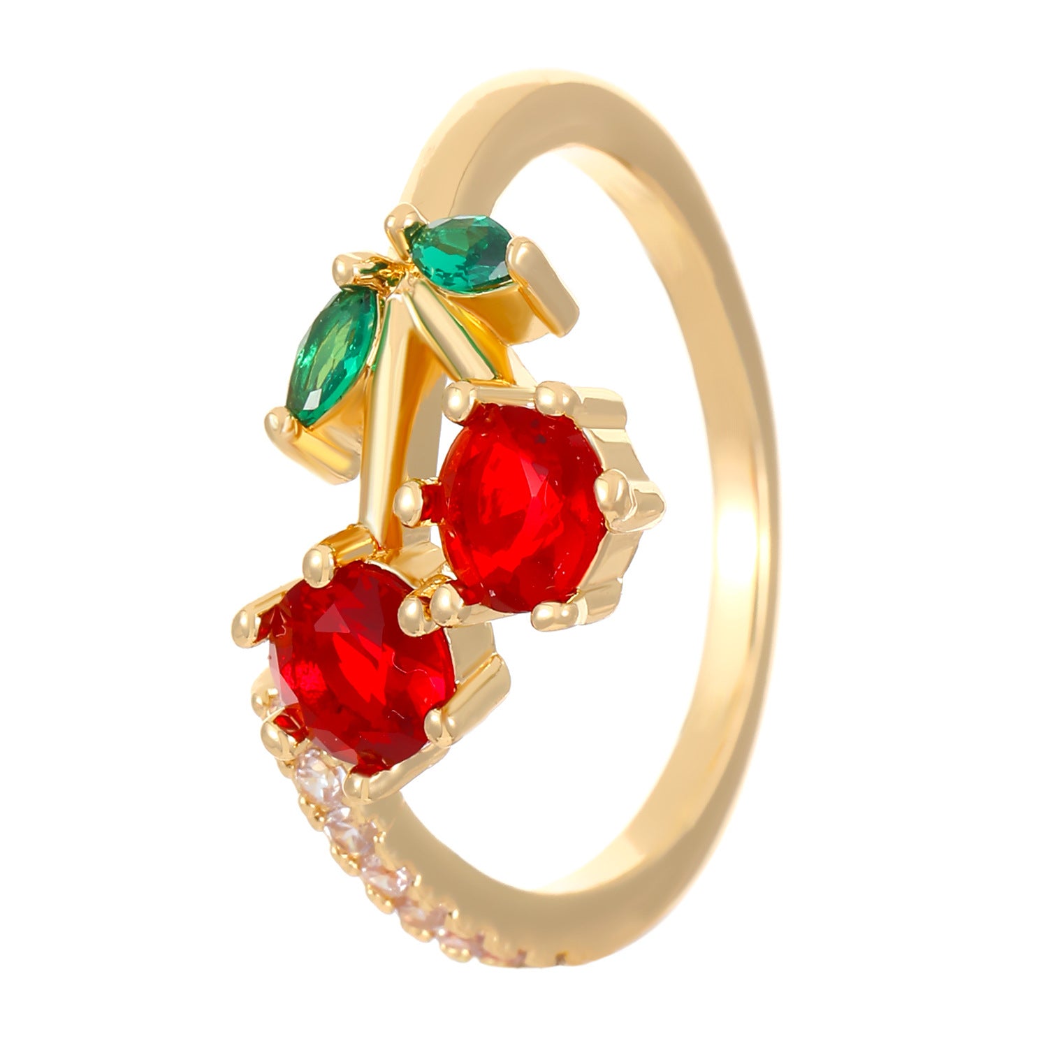 Wholesale Sweet Love Cherry Open Ring
